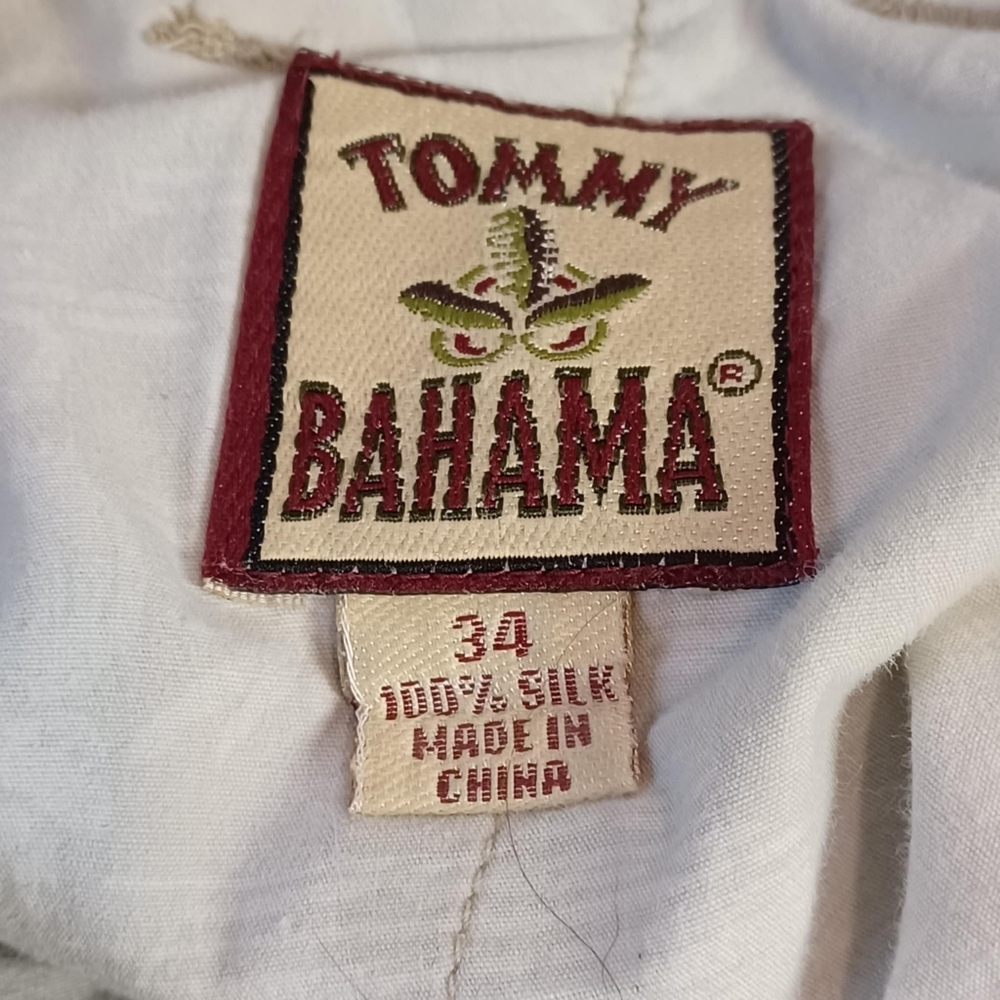 Tommy Bahama Shorts 100% Silk Men's Size 34 Tan Beige Pleated Beach Golf Summer - Picture 3 of 9